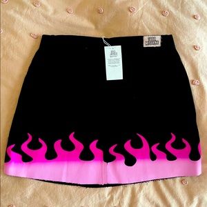 Dolls kill pink fire flame skirt (absolutely love)